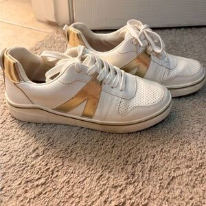 MIA White and Gold Casual Sneakers